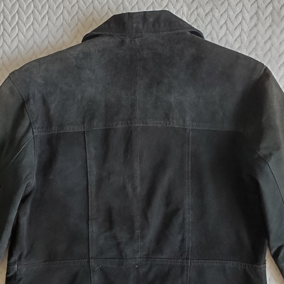 Vintage 90's Neutral Zone Black Suede Button Up Jacket Size Medium - Picture 12 of 16
